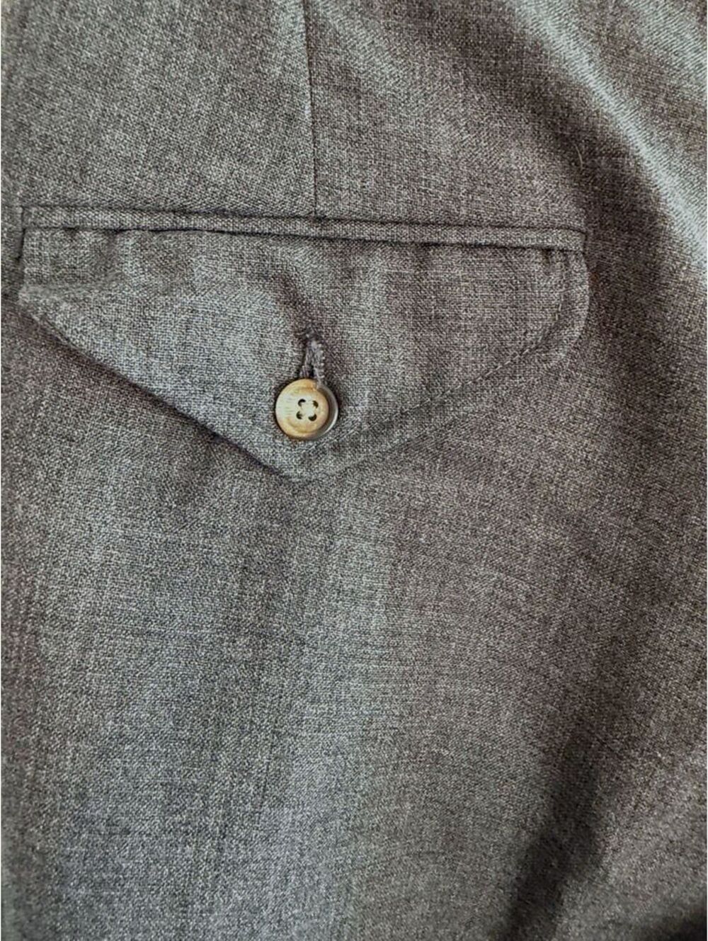 Vintage Lands' End Men's 32x34 Gray Wool Pleated Dress Pants Made USA - Picture 6 of 7
